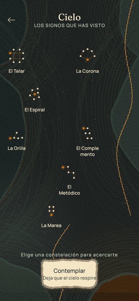 El cielo de signos de Losela, con sus constelaciones